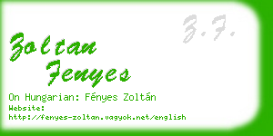 zoltan fenyes business card