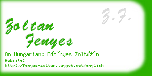 zoltan fenyes business card
